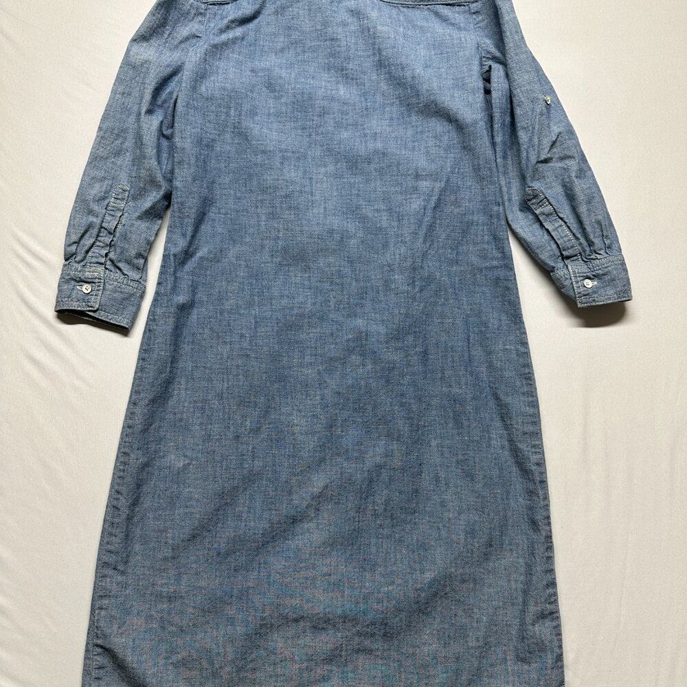 Lands’ End Canvas Chambray Dress Size 2 Classic Casual - Picture 5 of 6